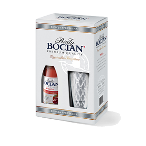 Picture of Liqueur Bocian Cherry 30% in Gift box with glass  Alc. 0.5L (Case=6)